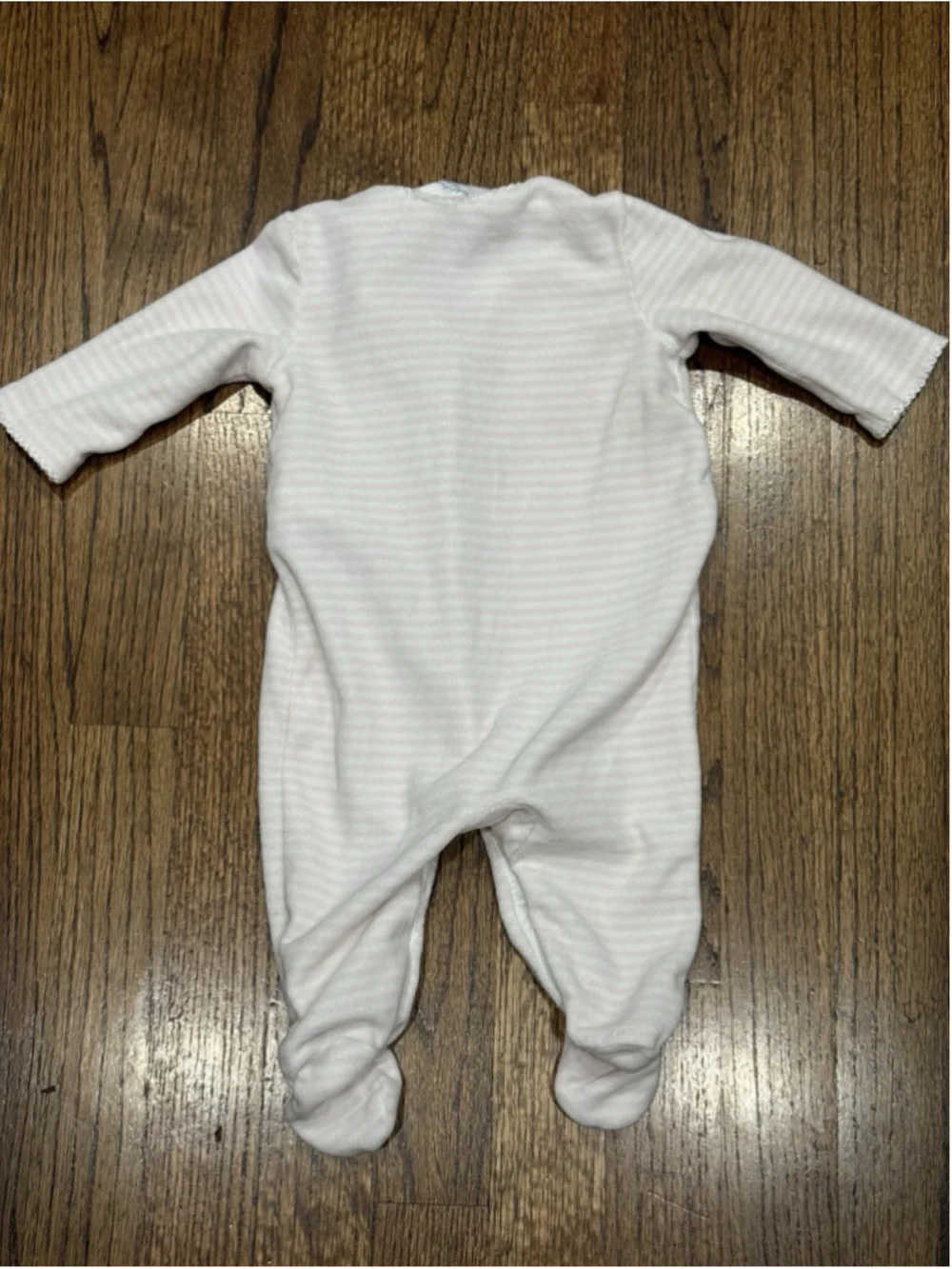 Ralph Lauren Baby Pink Velour Footed Sleeper 3M | Classic Preppy